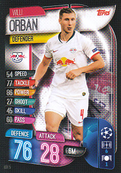 Willi Orban RB Leipzig 2019/20 Topps Match Attax CL #LEI5